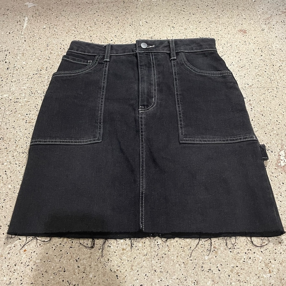 Black Denim Skirt